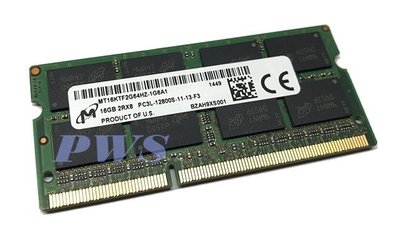 【美光 Micron PC3L-12800S DDR3-1600 DDR3 DDRIII 16GB 16G】8G可以升級