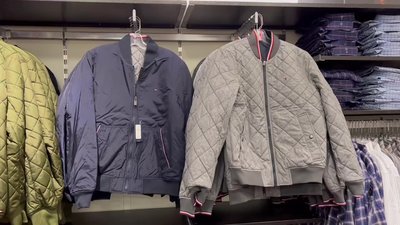 XS碼Tommy Hilfiger湯米男士經典款立領短款扣領夾克工裝美式外套