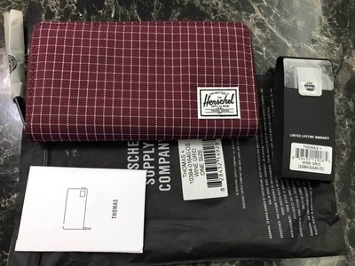 現貨 Herschel Supply Thomas 紅白 錢包 皮夾 信用卡 零錢袋 中夾 防RFID