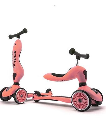 奧地利 Scoot &amp; Ride Cool飛滑步車/滑板車蜜桃粉～預購