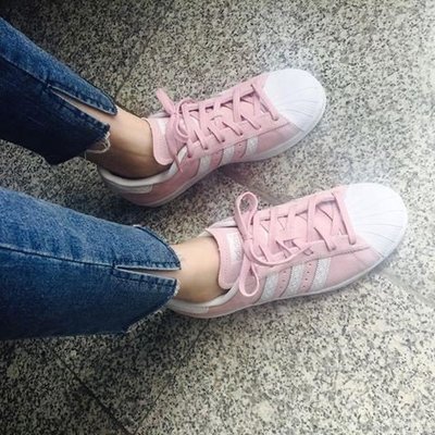Adidas Superstar W 女神 櫻花粉 愛迪達 貝殼 麂皮 金標 經典 粉紅 粉色 蛇紋S76155女滑板鞋