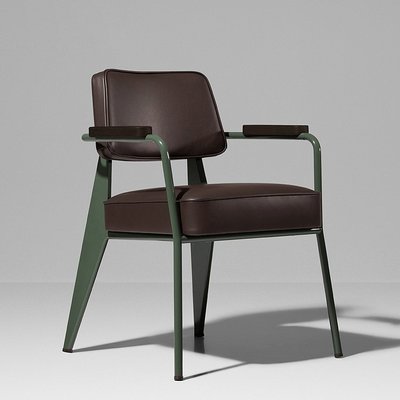 【台大復刻家具】Vitra 標準椅 Fauteuil Direction 鋼材+人造皮 Jean Prouve【】北歐風