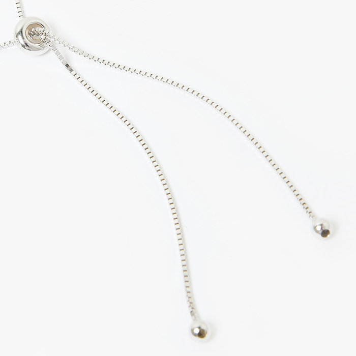 SHASHI 紐約品牌 Diamond Tennis 古典鑲鑽手鍊 可調式滑球設計 925純銀
