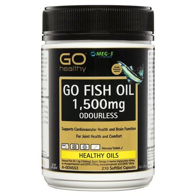 代購紐西蘭 Go Healthy 魚油 Odourless Fish Oil 1500mg  (210顆)