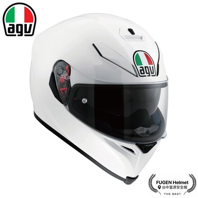 【台中富源】 義大利 AGV K5 S 亞洲版 全罩式安全帽 內墨片 內襯全可拆 白