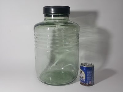 [銀九藝] 早期二手 裕牌 綠色汽泡 老玻璃罐 老玻璃瓶 老塑膠蓋密封度正常