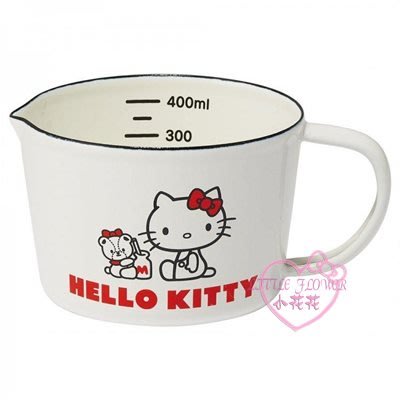 ♥小花花日本精品♥Hello Kitty 維尼 不鏽鋼琺瑯單耳量杯~3