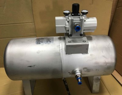 日本SMC 速睦喜 空壓增壓閥 氣壓增壓缸 VBA11A-02GN+VBAT10S儲氣筒 空壓配件 工業用機械、空壓機