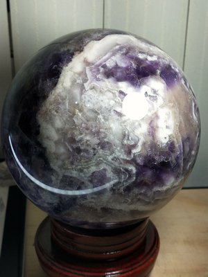 幸運星 夢幻紫水晶球135mm 3.5kg  幽靈紫綠黃粉白鈦晶柱球 手珠排項鍊招 財聚寶盆元寶花瓶天然水晶原礦奇石