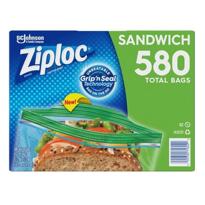 Ziploc 可封式三明治保鮮袋135入