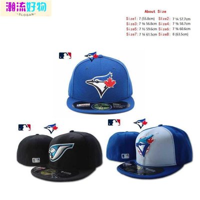 MLB 全封棒球帽 多倫多藍鳥隊 帽 嘻哈帽 mlb 棒球帽 潮人 球迷應援帽-潮流好物
