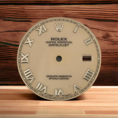 樂時計 ROLEX 勞力士 16014 16234 DATEJUST 日誌型  原裝面盤 附針組 奶油色 大羅馬面盤