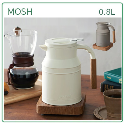 【現貨】日本 mosh! TANK 復古 美型 電熱水壺 快煮壺 水壼 3段 溫控 保溫 防空燒 0.8L M-EK1