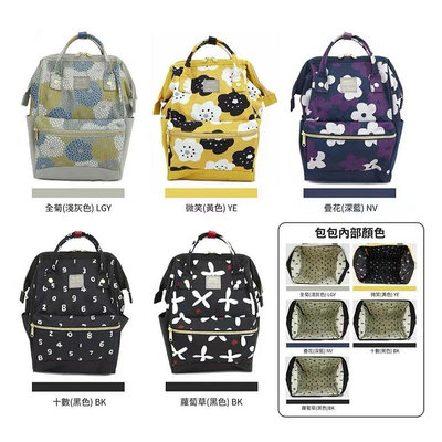 日本SOU SOU X anello聯名款 經典印花口金後背包 雙肩背包 大容量後背包 學生輕便雙肩書包 旅行包