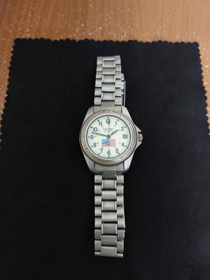 瑞士製 U.S. Navy 1932.10.1-Mch 軍錶 夜光錶盤 美國國旗 大三針 機械錶 古著 腕錶 手錶