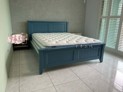 卡木工坊  綻藍床組 3.5尺 5尺 6尺 單人床 雙人床 加大 床台 床架 實木家具 台灣製