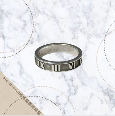 【哈極品】美品《Tiffany&amp;Co.》Tiffany 細版羅馬數字戒指 戒圍 #9