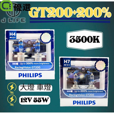 快速 PHILIPS RacingVision GT200 200% 3500K 鹵素燈泡 大燈 車燈