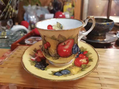 英國QUEEN'S果園系列優質骨瓷咖啡杯全新【微淵古董齋】
