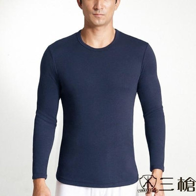 【三槍牌】時尚經典台灣製舒適男長袖TG-HEAT發熱衣 2件組 隨機取色