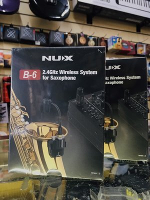 【老羊樂器店】開發票 Nux B-6 薩克斯風 專用無線麥克風組 無線麥克風 附充電收納盒 saxophone 麥克風