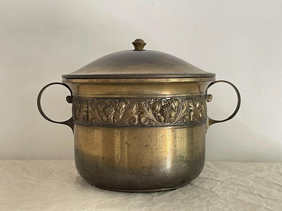 【二手】德國年黃銅大罐老銅鍋。西藏收藏。8682【木清院】銅器 佛像 擺件