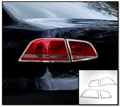 圓夢工廠 VW 福斯 Passat B7 2011~2015 改裝 鍍鉻銀 車燈框飾貼 後燈框 尾燈框