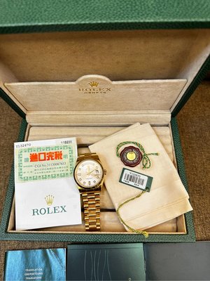 鋼鐵錶棧勞力士ROLEX118235 原裝十鑽玫瑰金面 原裝盒子保單 新款折疊扣 一手錶 大全配
