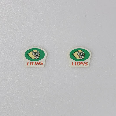 FE-中華職棒【統一獅】2004年 LOGO隊徽造型迷你貼紙 兩張合售