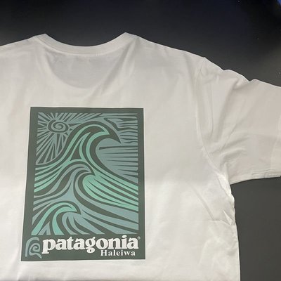 【熱賣精選】 PATAGONIA retro wave print cotton men's and women's