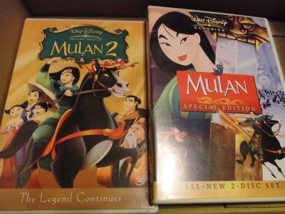 Mulan special edition 1+2 花木蘭特別版 1+2集 3DVD 有國語發音