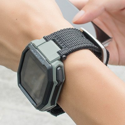 華米Amazfit T-Rex Pro運動錶帶 霸王龍戶外運動手錶尼龍表帶 華米 Ares尼龍帆布手錶替換防水透氣腕帶