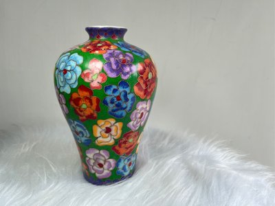早期收藏老件瓷器鎏金琺琅彩萬花瓶