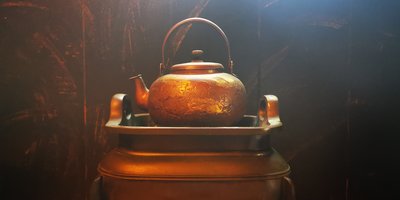 日本製老銅壺金屋五郎三郎手工銅打工藝鐵壺瓶桐瓶銅火鉢風爐燒水壺碳火爐茶道具玄關擺件