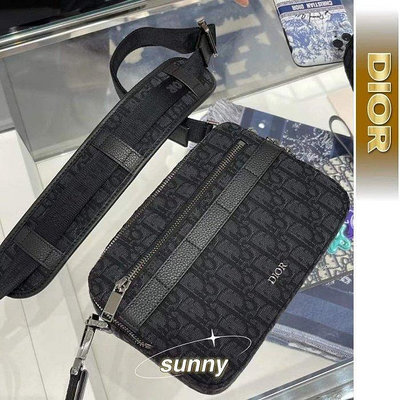 【SUNNY 二手Dior 迪奧Safari 郵差相機包新款老花刺繡Homme小方包單肩斜跨男包 經典 潮流 印花 容量