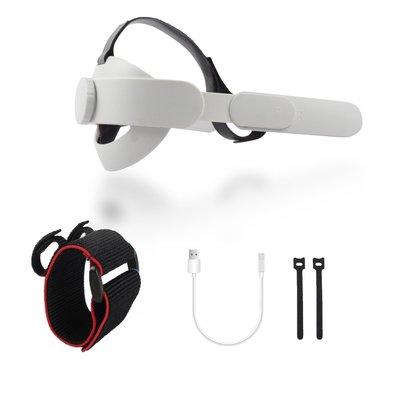 SUMEA 可調節頭帶和電池固定帶套裝適用於 Oculus Quest 2 VR