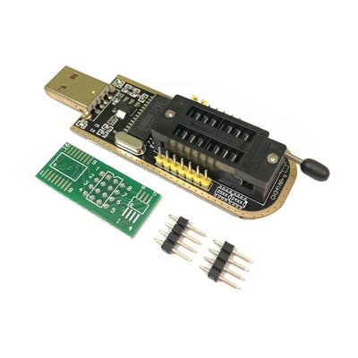 土豪金 CH341A程式設計器 USB 主機板路由液晶 BIOS FLASH 24 25 燒錄器 W1035