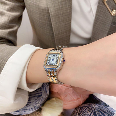 熱銷 2023新款小方錶直發時尚優雅復古羅馬女錶防水鋼帶石英錶361 WG047