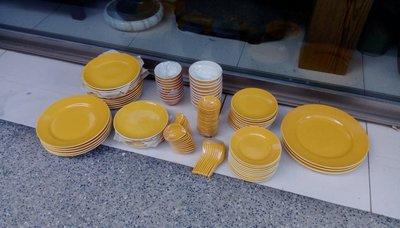 [冠頴工房]早期大同磁器餐具組碟，匙，碗，盤整組，全新品95件