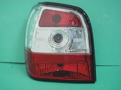 》傑暘國際車身部品《 全新福斯POLO 95-98年款紅白晶鑽尾燈含線組外銷款