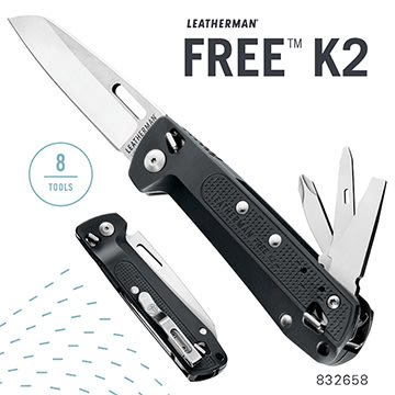 【EMS軍】LEATHERMAN FREE K2 多功能工具折刀(平刃/灰色握柄)(公司貨)#832658