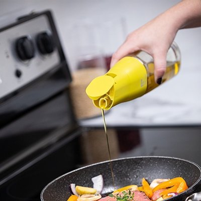 “正品”加拿大ZUUTii玻璃油瓶油罐重力開蓋自動廚房家用防漏裝油瓶