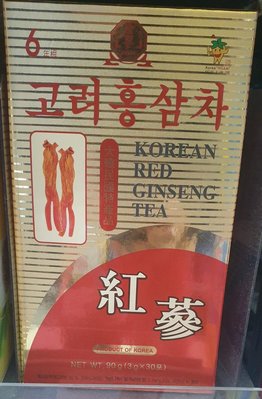 9/5前 一次買2包 單包405 金蔘-6年根韓國高麗紅蔘茶 3gx30入/盒 最新到期日依據取貨最遠為主