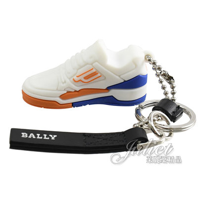 【茱麗葉精品】全新商品 BALLY 專櫃商品 6301271 BALLY CHAMPION球鞋造型鑰匙圈吊飾.白 現貨