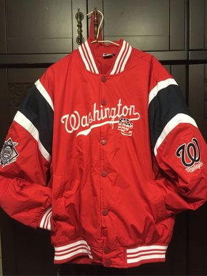 MLB 國民 Washington 球隊99新鋪棉外套有內袋僅此一件2XL無其他尺寸無議價面交貨款付清可郵寄貨全家到店