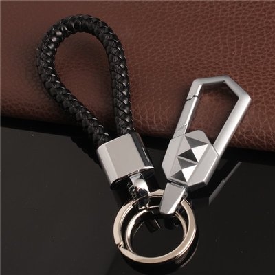 鑰匙圈 鑰匙扣 掛飾 手機吊飾 禮物簡約男士汽車鑰匙扣 個性汽車鑰匙圈編織繩鑰匙鏈