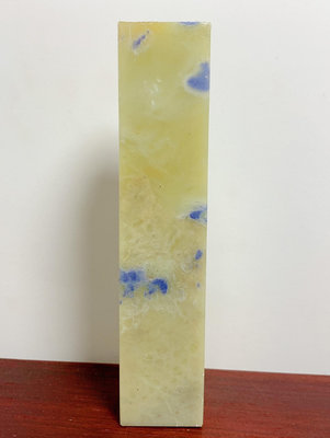 【二手】 青田老料大長腿。2014年的藍花，燈光凍的底，超級透。精磨上1287 壽山石 印章 雕刻【銀元巷】