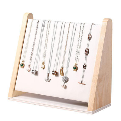 橡膠木項鏈展示架首飾架珠寶柜臺手鏈項鏈展示道具飾品店櫥窗擺件