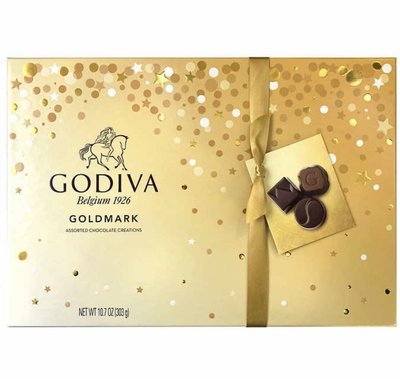 《售完》GODIVA 假日聖誕節新年限定版綜合巧克力大包裝禮盒27顆裝303克。