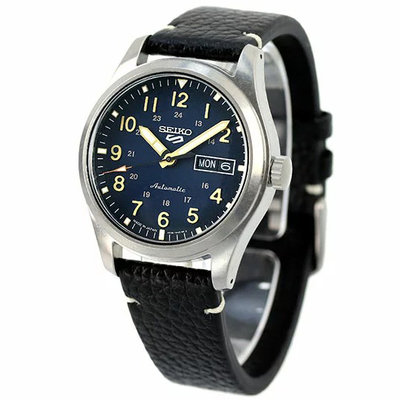 預購 SEIKO 5號 SPORTS SBSA119  精工錶 手錶 39mm 機械錶 藍色面盤 黑皮錶帶 男錶女錶